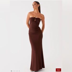 Peppermayo Rudy Maxi Dress - Brown